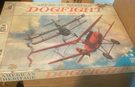 Image for Collectible-Vintage-WW-1-Dog-Fight-Board-Game-1963-Milton-Bradley-Airplane