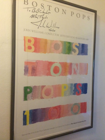 Image for John Williams w/the Boston Pops 1985-signed poster by Mr.Williams himself