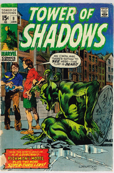 Image for TOWER OF SHADOWS #9 the first story base on H.P. Lovecraft's"Pickman's model" 1969-1971 | VOLUME 1 | MARVEL