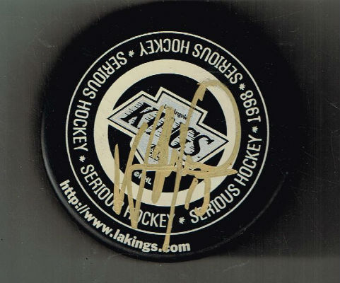 Image for LA Kings signed 1998 hockey puck. Signed by one of the Kings ,I'm not quite sure by who