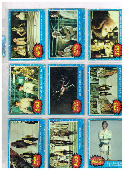 Image for 1977 Vintage Topps Star Wars 1st Series 1 Complete 66 Blue Trading Card Set VG+