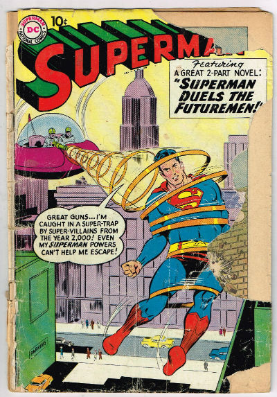Image for SUPERMAN #128 april,1959,"Superman duels the futuremen"