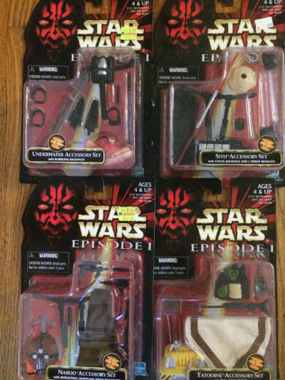 Image for Star Wars:Lot of 4 accessory kits;Underwater,Naboo,Sith & Tatooine