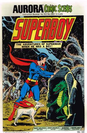 Image for Aurora Comic scenes model kit no.186,1/8 scale Superboy,the adventures of Superman when he was a boy