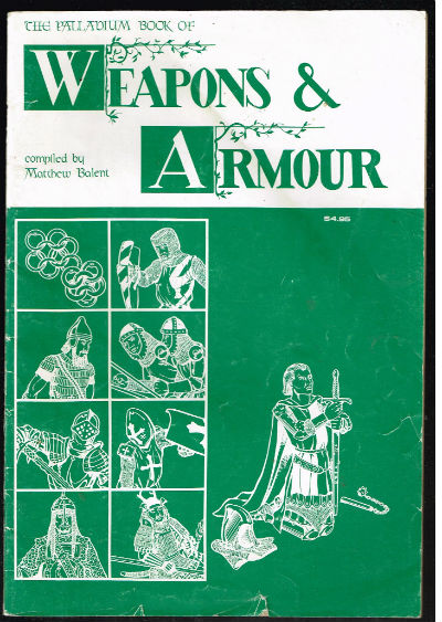 Image for The Palladium Book of Weapons and Armour. Deluxe Second Edition. 1981