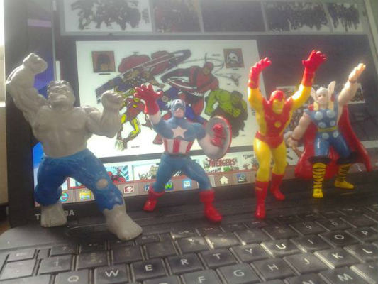 Image for the Avengers action figures Iron-man,Thor,Cat.America and the incredible Hulk