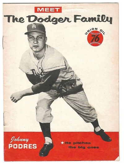 Image for Meet the Dodger familyJohnny Podres,"He pitches the big one" Union oil 76 promo give-away