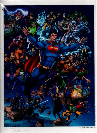 DC Fandome Global Experience Promo Comics Print Signed Jim Lee 199/375
