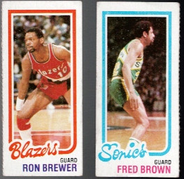 1980 TOPPS MINI CARDS: FRED BROWN, RON BREWER 58 cards plus 6 doubles