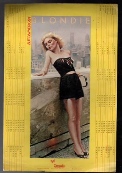 Image for BLONDIE_ORIGINAL 1981 CHRYSALIS RECORDS PROMO CALENDAR_AUTOAMERICAN, 9" X 13.5"