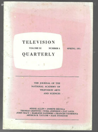 Image for Television Quarterly:Spring ,1974