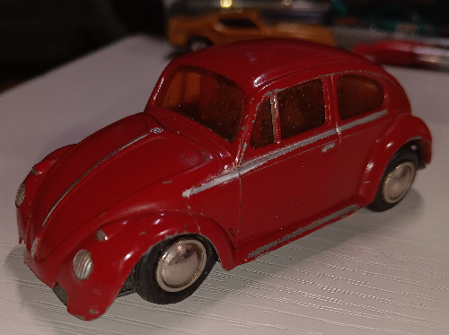 Vintage Schuco Micro Racer Series, 1046 Wind-up VW Beetle, Red