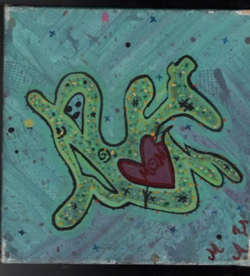 Image for "Love Mom"Found art mixed media