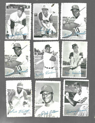 Image for 1969 Topps Deckle Edge Baseball Cards set of 9 of 33