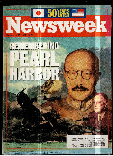 Newsweek Magazine November 25 1991 Remembering Pearl Harbor