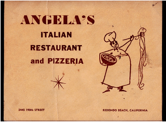 Angela's Italian Restaurant and Pizzeria menu
