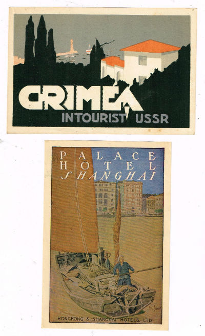 Image for vintage Travel non-stick stickers for your luggage is my guess, probalyy late 20's early 30's