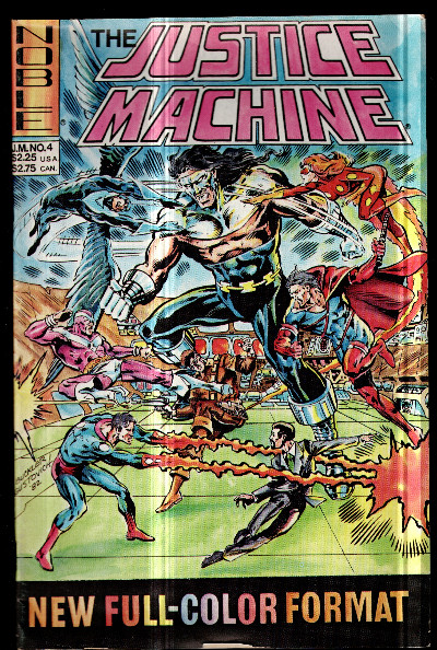 Justice Machine #4 (1982, Nobel Comics) Double sided with Cobalt Blue.