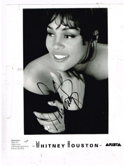 Image for Whitney Houston autograph, signed photo 8"x10"