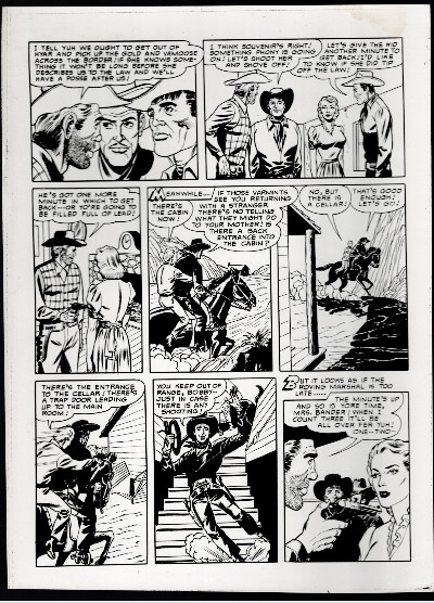 3 found comic page prints with Morris Marcus signature on the back f one of them.