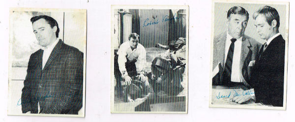 Image for 3 man from U.N.C.L.E. trading cards,2 signed by robert vaughn,the other signed by Waverley