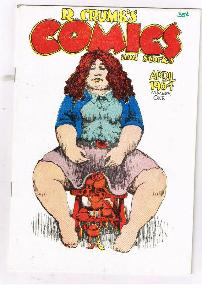 Image for R. CRUMB'S COMICS And Stories. April 1964. Number One4th print has 0.35 USD cover price. Has matt pebble-textured cover. Has beige/ivory interior pages.