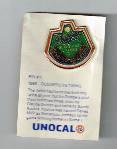 Image for Pin #3 Dodgers vs. Twins in the 1965 World Series-one word"Sandy Kolfax"