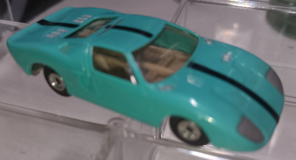 Vintage 1960's Aurora Cigar Box 1966 Ford GT Light aqua Made in USA
