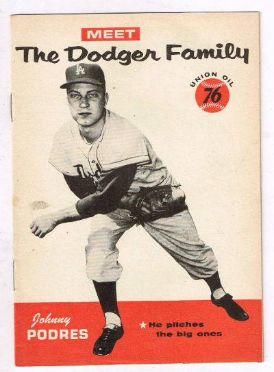 Image for Meet the Dodger familyJohnny Podres,"He pitches the big one" Union oil 76 promo give-away