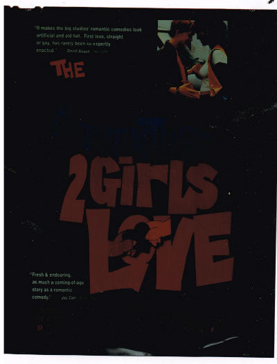 Image for Lesbian film promo negative in color,"the incredibly true adventures of 2 girls in love".