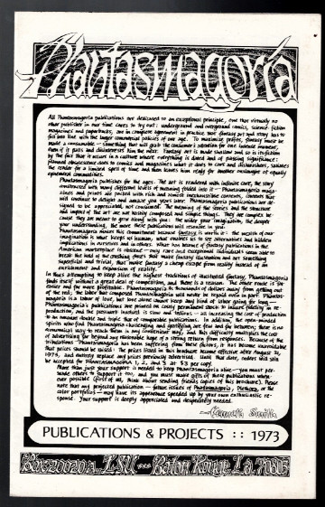 Phantasmagoria publications and projects 1973
