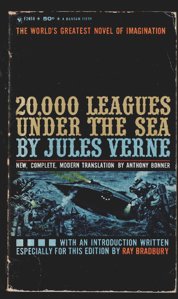 20,000 Leagues Under the Sea Jules Verne 1962 Bantam Paperback Bradbury Intro