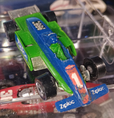1982 HOT WHEELS ZIPLOC #1 BLUE & GREEN 1:64 DIECAST 2 7/8