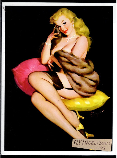 Lady in Mink,pin up by elvgren