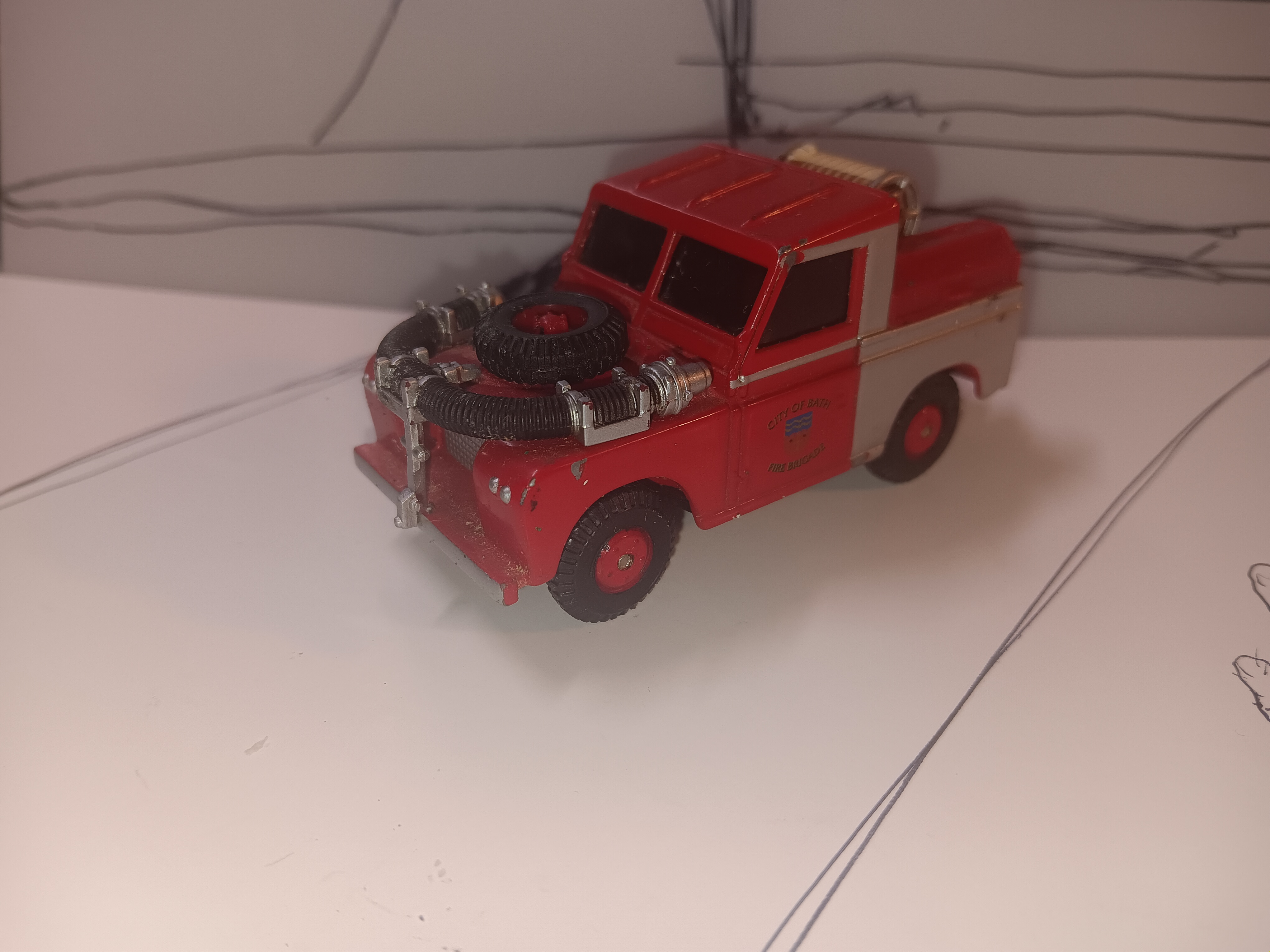 Corgi 8cm Long Diecast - Land Rover - City Of Bath Fire Brigade