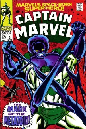 Image for captain marvel #5"the Mark of the Metaloid,sept.,1968