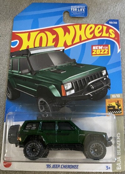 Hot Wheels '95 Jeep Cherokee Green Baja Blazers