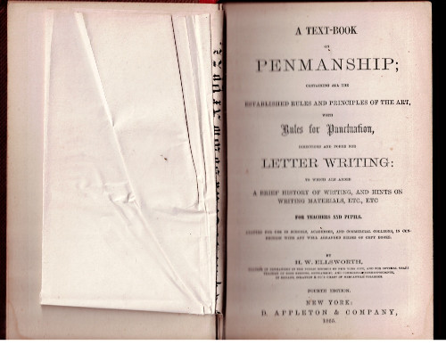 A Textbook on Penmanship; containing all the established rules and principles of the art; with rules for punctuation.