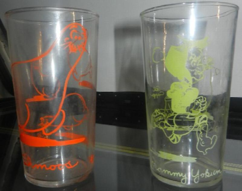 Image for 1949 LIL'ABNER/DAISYMAE/SHMOO/AL CAPP SET OF 5, GLASS TUMBLERS