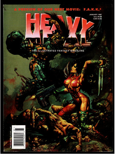 HEAVY METAL Magazine January 1997 Issue F.A.K.K.2