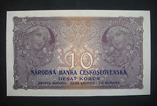 Image for CZECHOSLOVAKIA 10 korun 1927 ,a UNC, NOT PERFORATED,no perforation, Alfons Mucha