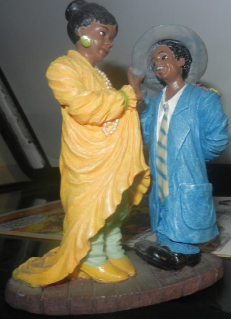 Image for 2 Charming negro children dressing as adults.