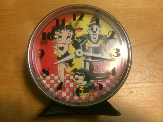 Image for Betty Boop alarm clock with Koko the Clown and Bimbo,Doesn't work