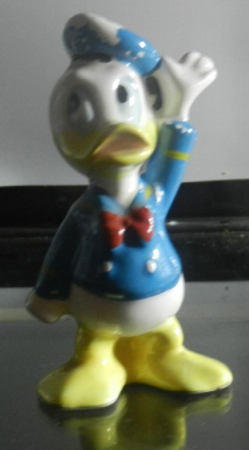 Image for Vintage Donald Duck Walt Disney Porcelain Ceramic Figures. Made in Japan.