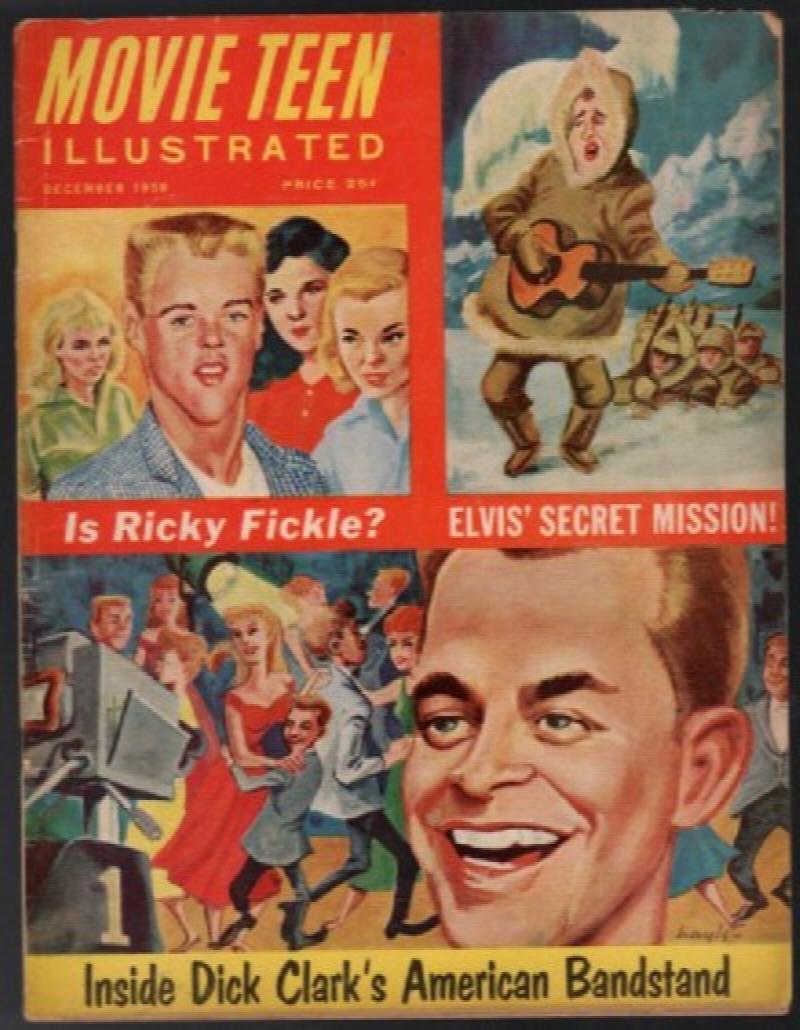 Image for MOVIE TEEN ILLUSTRATED 6 1958 DICK CLARK ELVIS RICKY GARNER BOONE ARNESS