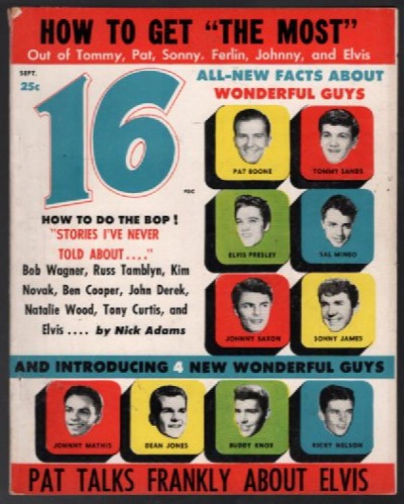 Image for 16 MAGAZINE ISSUE #3 - SEPTEMBER 1957 - ELVIS, KNOX, JAMES, NICK ADAMS, NELSON