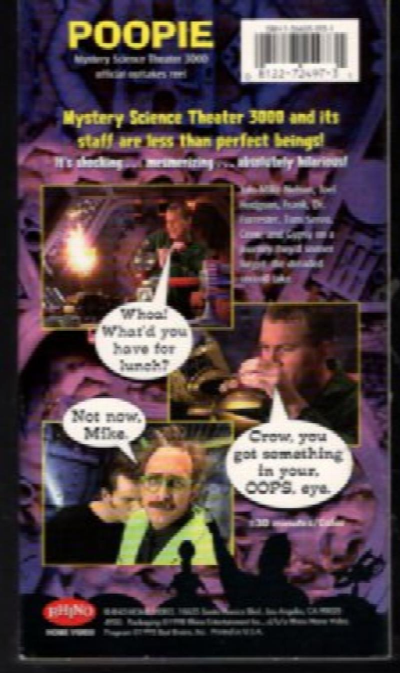 その他 Mystery Science Theater 3000: Poopie [VHS] Mystery Science Theater 3000 the Complete Poopie! DVD MST3K
