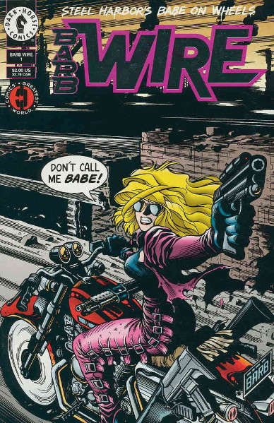 Barb Wire #1 VF; Dark Horse Silver Foil Logo - w/Bag+Board