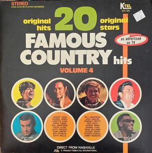 Image for 20 Famous Country Hits Volume 4 Label: K-Tel International – WV 320 Series: 20 Original Hits 20 Original Stars – Format: Vinyl, LP, Compilation, Stereo Country: US Released: 1971 Genre: Folk, World, & Country Style: Country