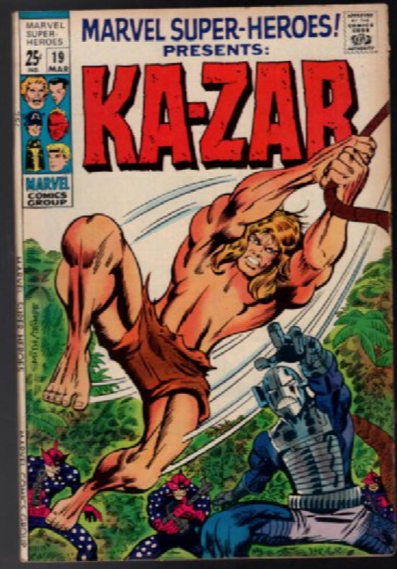 Image for Marvel Super-heroes #19; Herb Trimpe cover featuing Kazar!!!!!